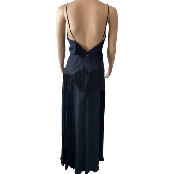 NWT Haute Hippie Evenings 1920s Inspired Silk Draped Lace Fringe Gown (2) - Picture 7 of 15